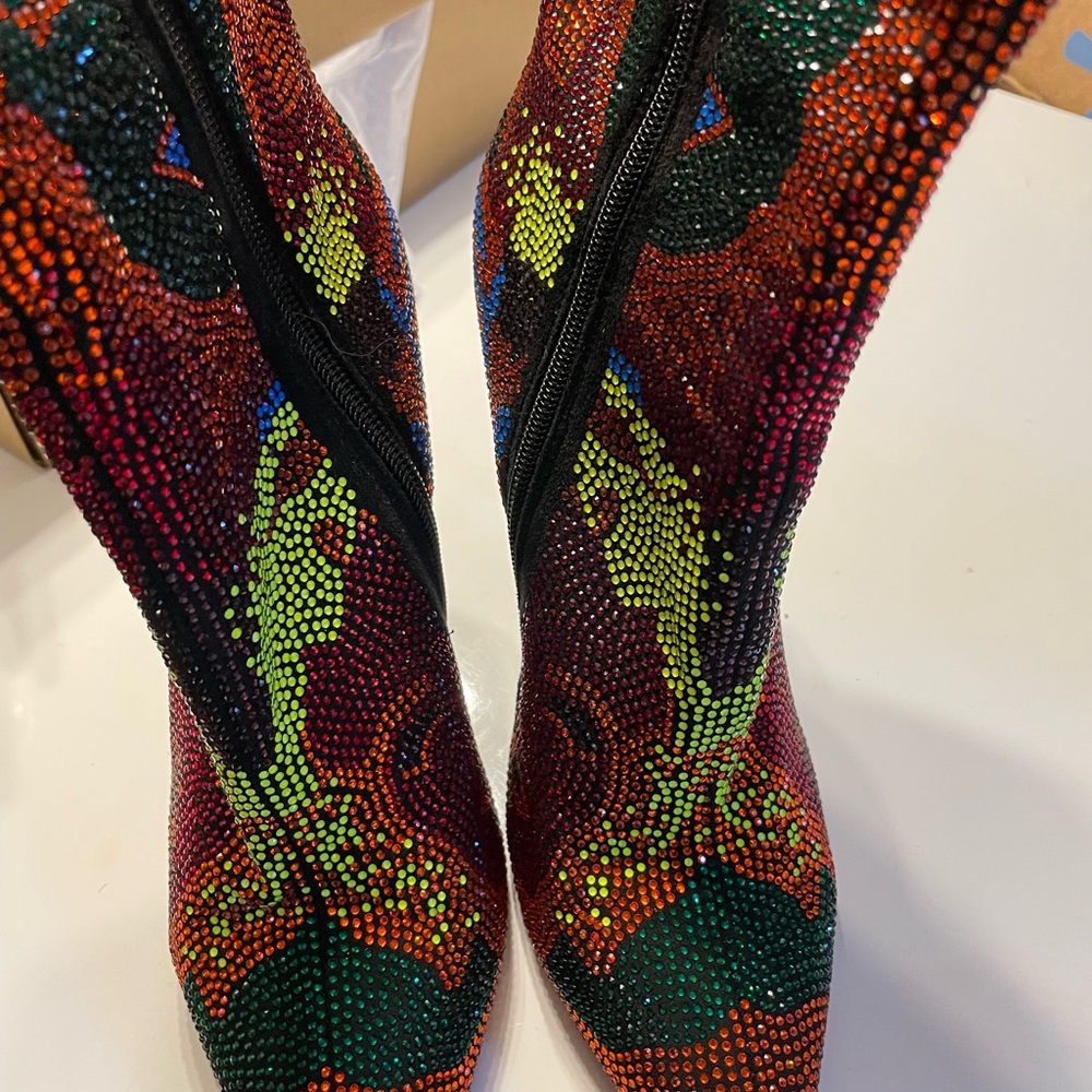 Colorful Rhinestone Boots - Picture 3 of 8